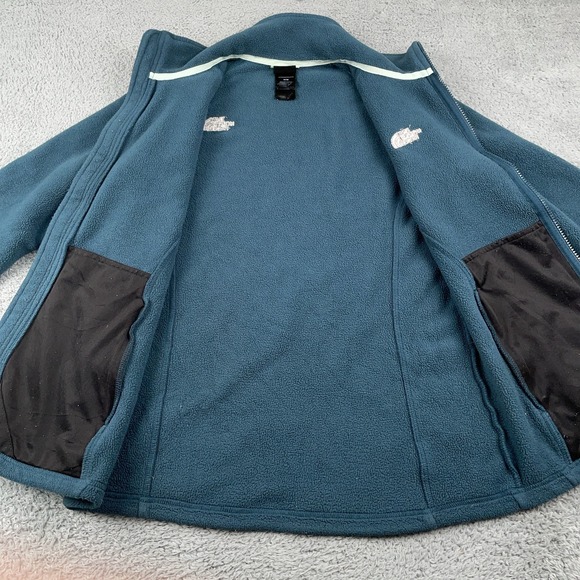 North Face Jacket Womens Medium Blue Full Zip Fleece FlashDry Outdoor Hiking - Picture 4 of 13